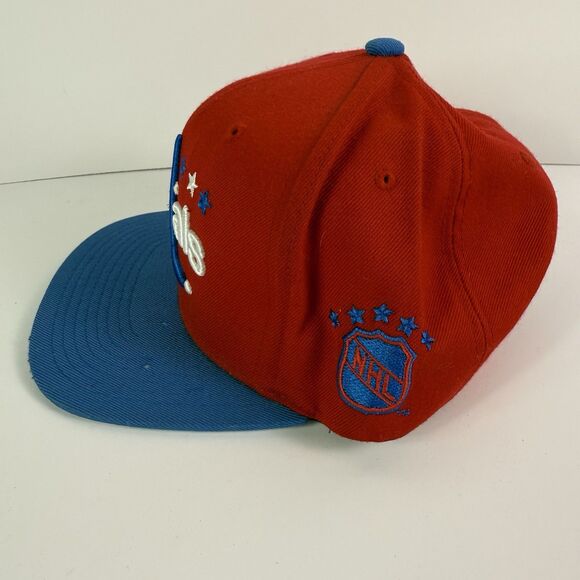 Wool Washington Capitals NHL Hockey Mitchell & Ness Red Blue Snapback Hat Cap - Picture 2 of 11